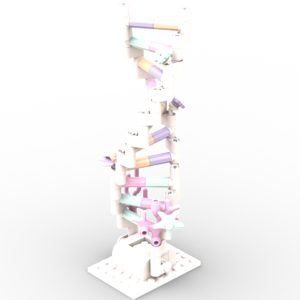 Brick-Built DNA Double Helix with Light Brick – Pastel Edition Decorated