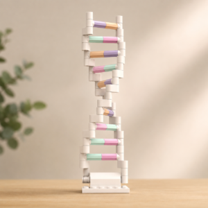 Brick-Built DNA Double Helix – Pastel Edition
